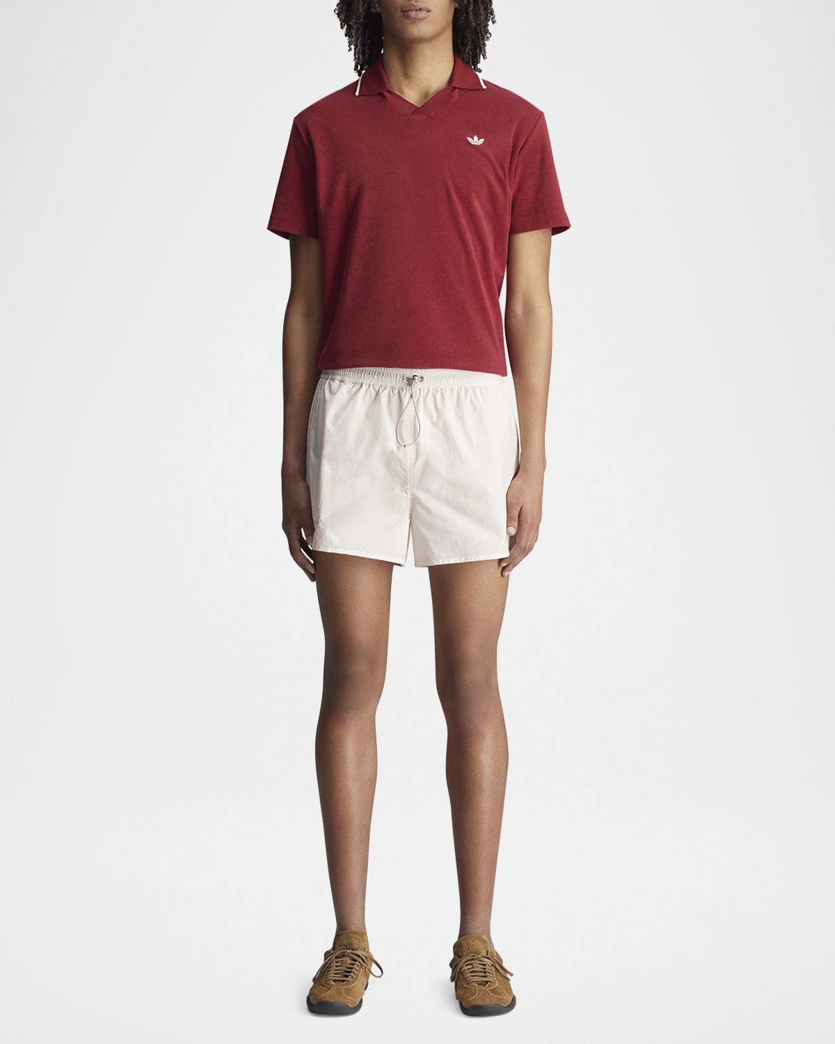 Adidas x Wales Bonner Men 's Nylon Side-Snap Shorts