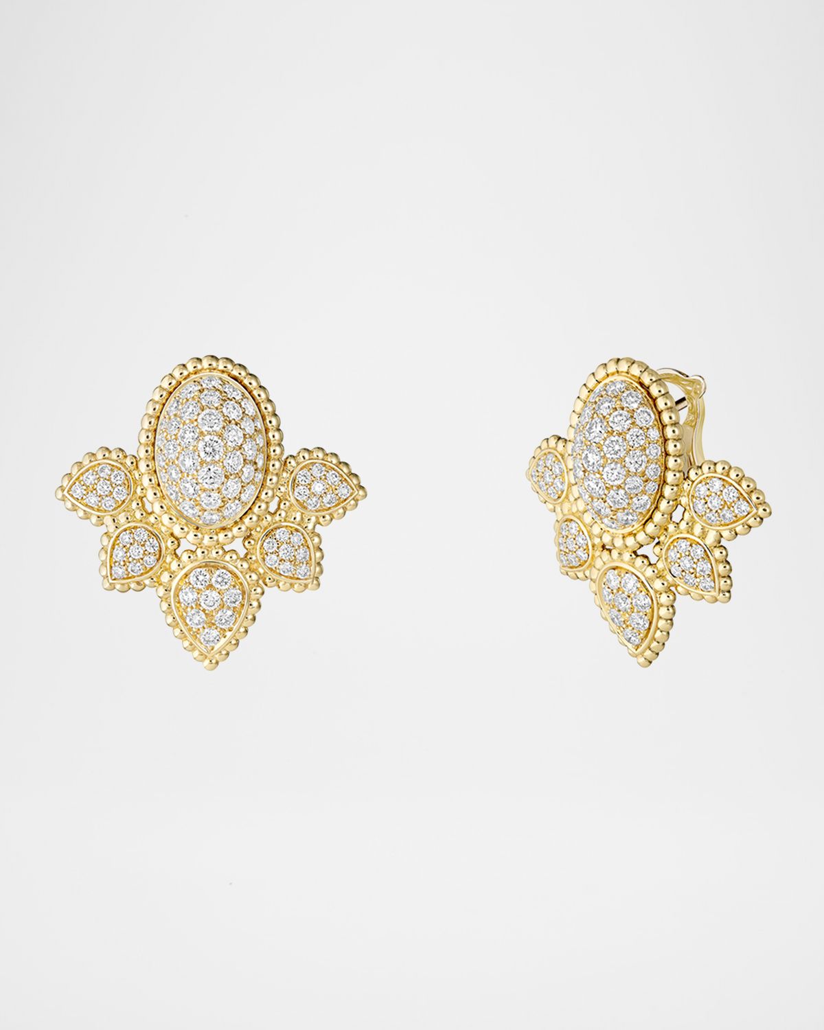 Boucheron Serpent Boheme Vintage 18K Yellow Gold Diamond Stud Earrings