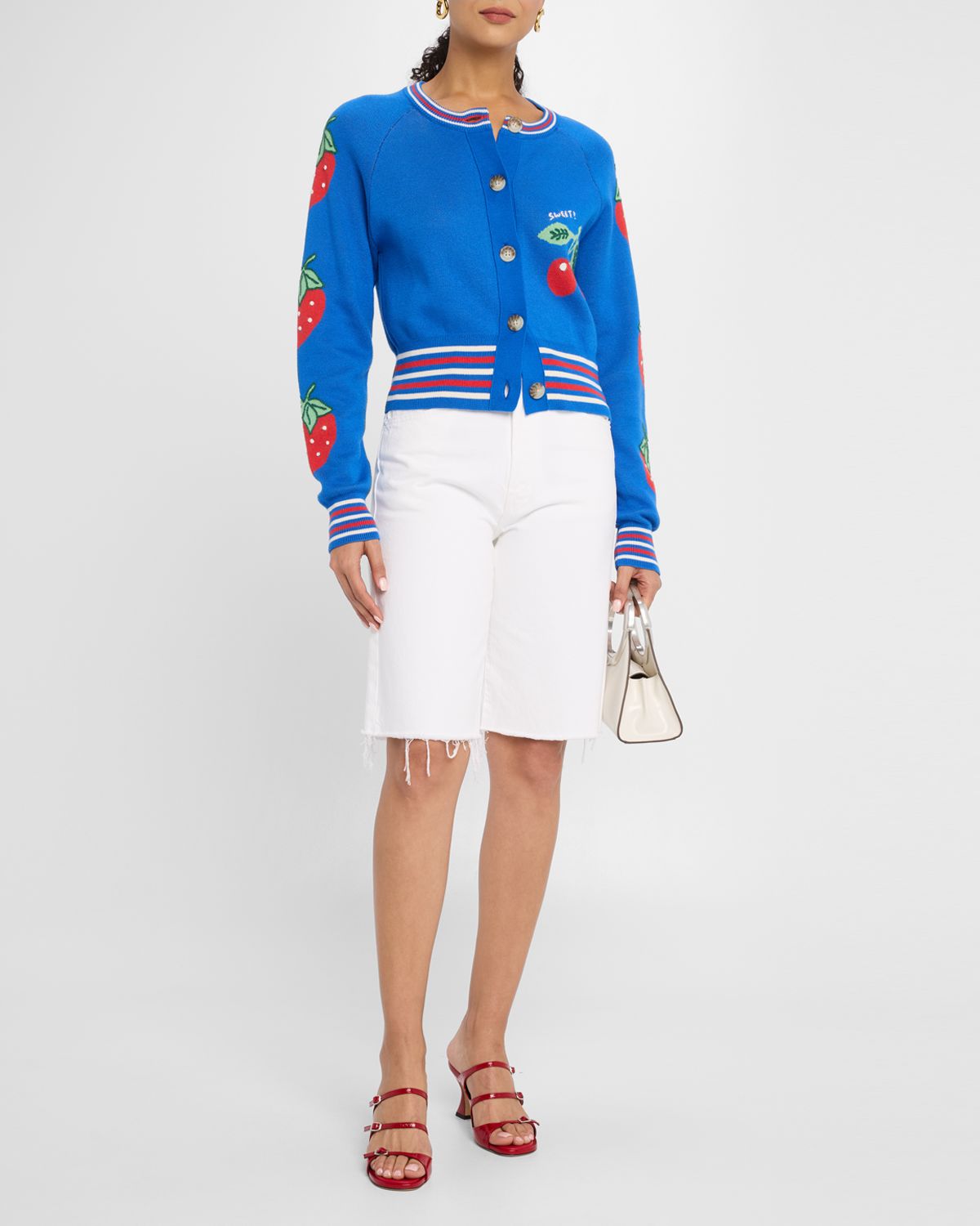 MOTHER The Maven Bermuda Fray Denim Shorts