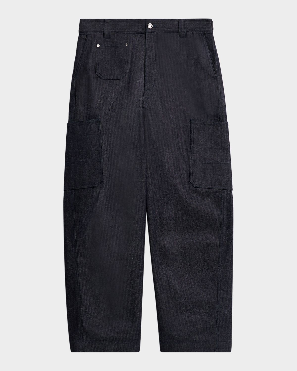 Givenchy Men 's Denim Wide-Leg Cargo Pants