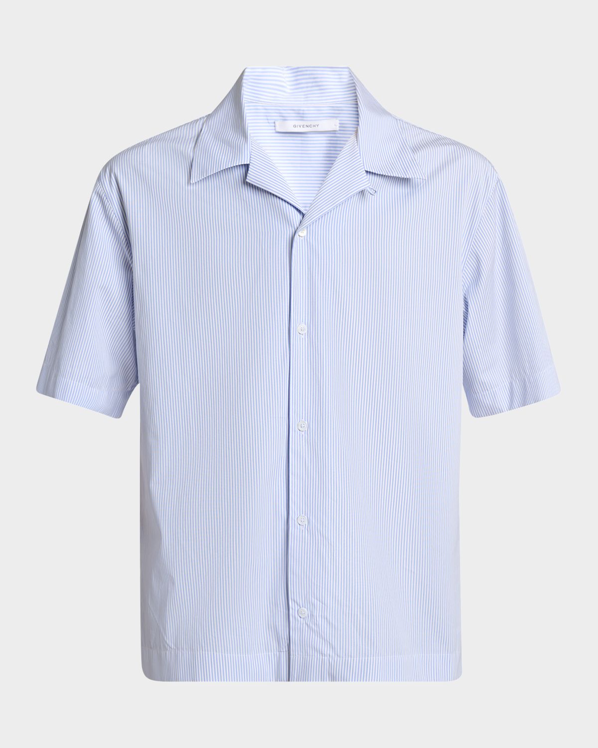 Givenchy Men 's Pinstripe Bowling Shirt