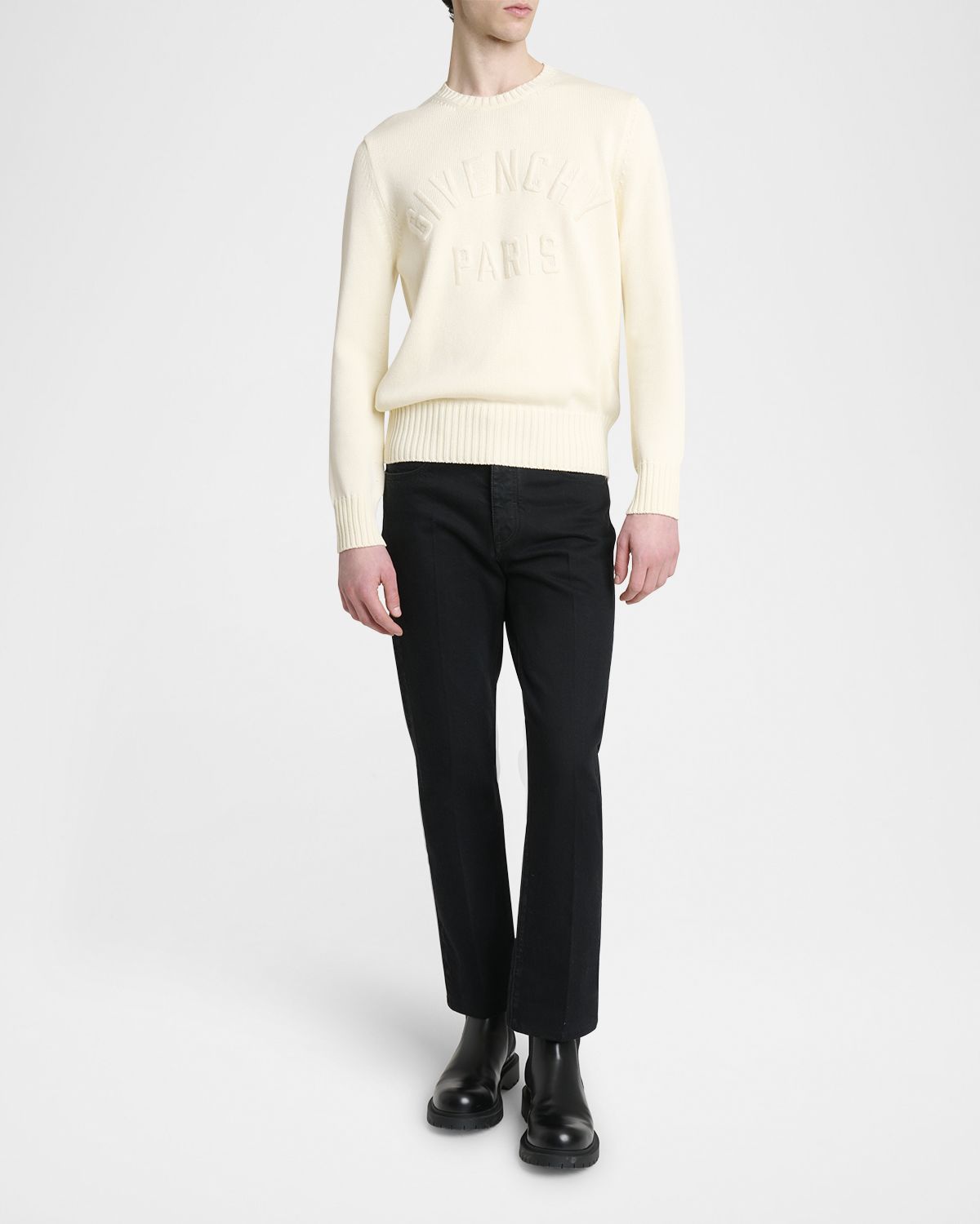 Givenchy Men 's Embroidered Crewneck Sweater