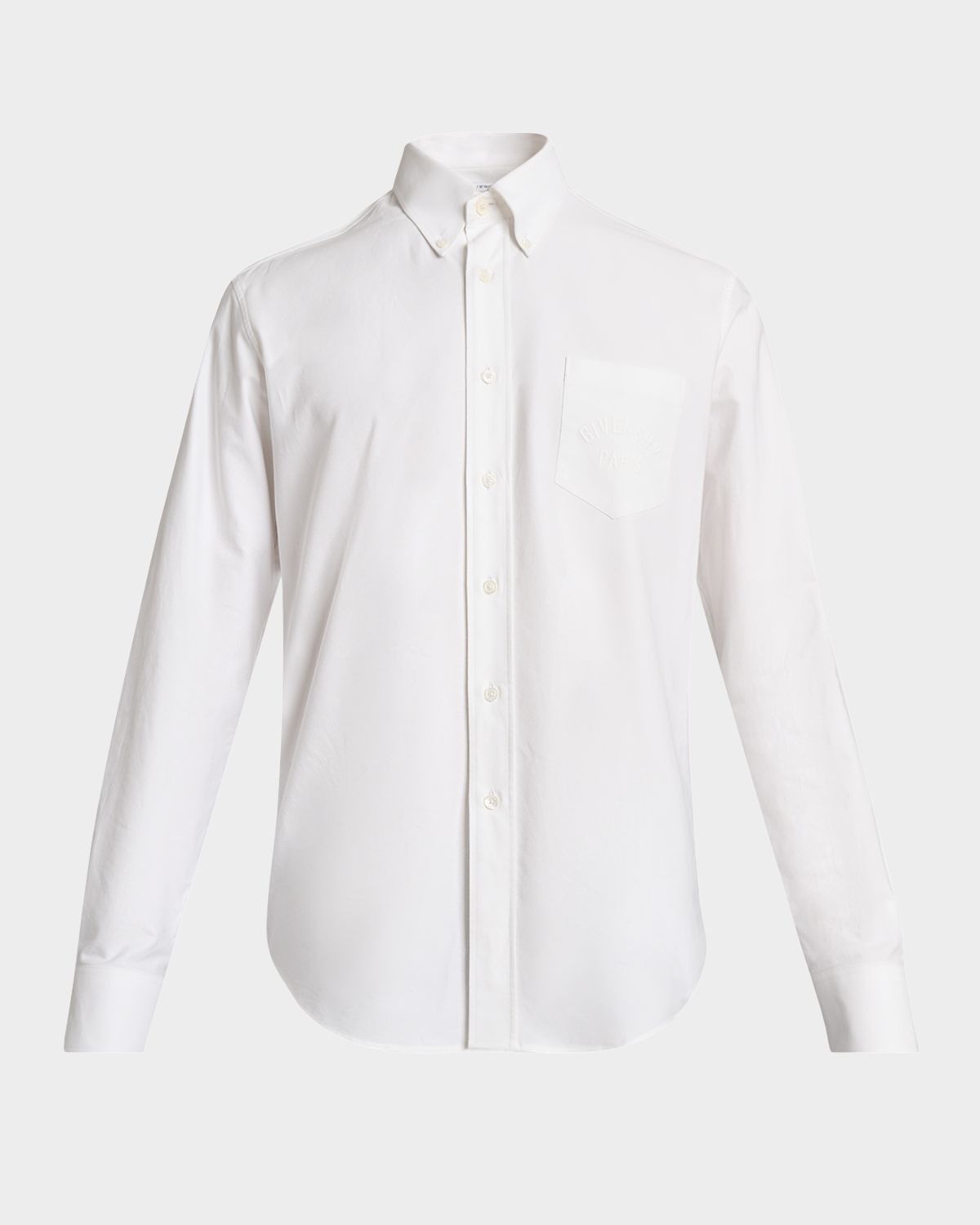 Givenchy Men 's Embroidered Logo Pocket Button-Down Shirt