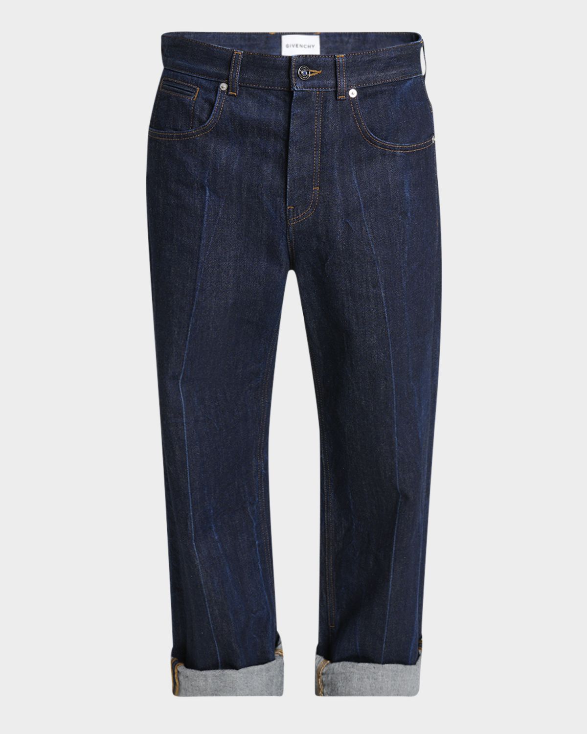 Givenchy Men 's Cuffed Wide-Leg Jeans