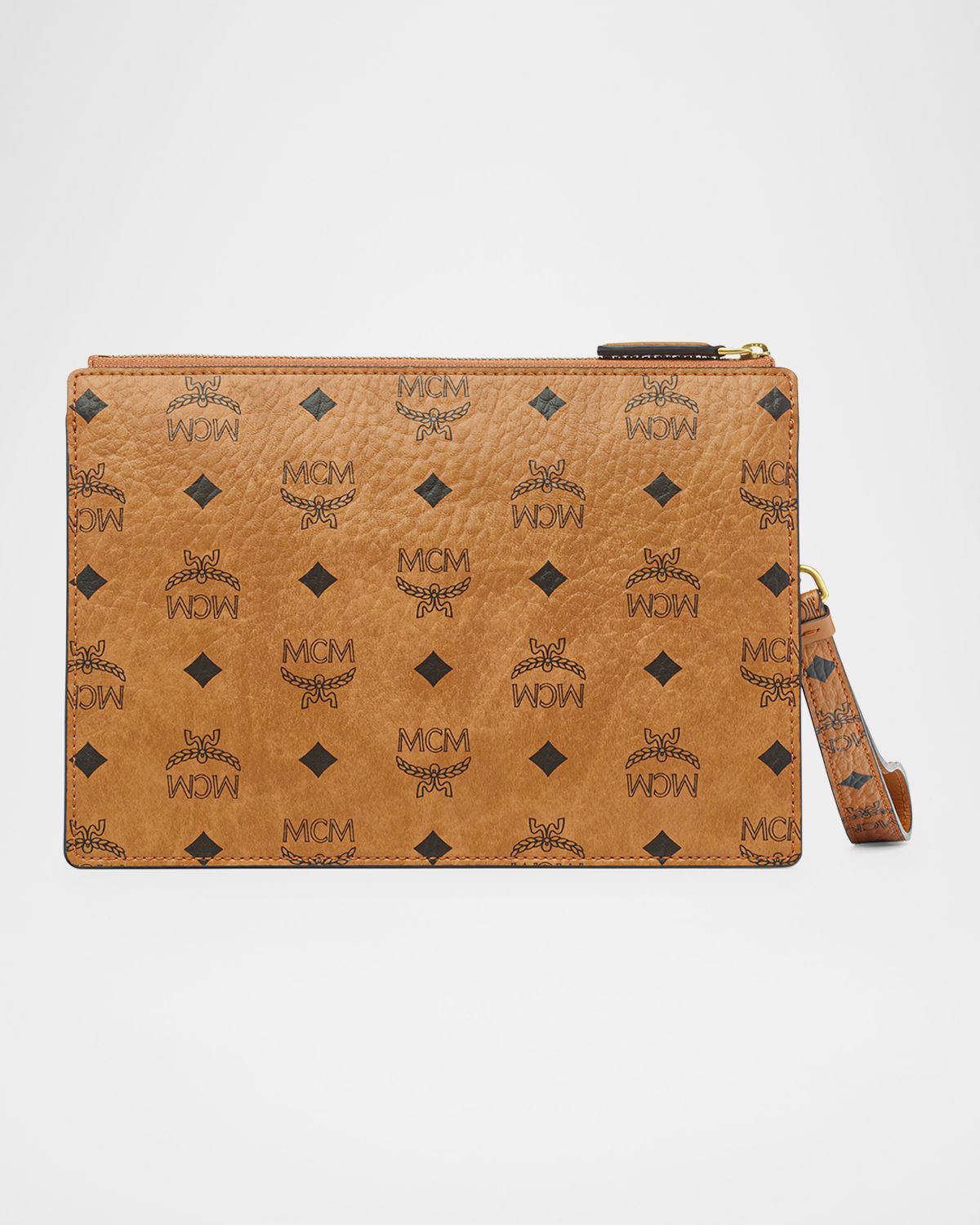 MCM Aren Small Visetos Flat Pouch