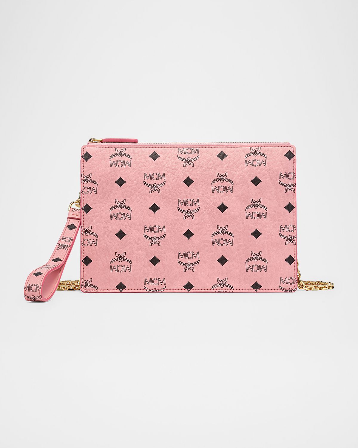 MCM Aren Small Visetos Flat Pouch