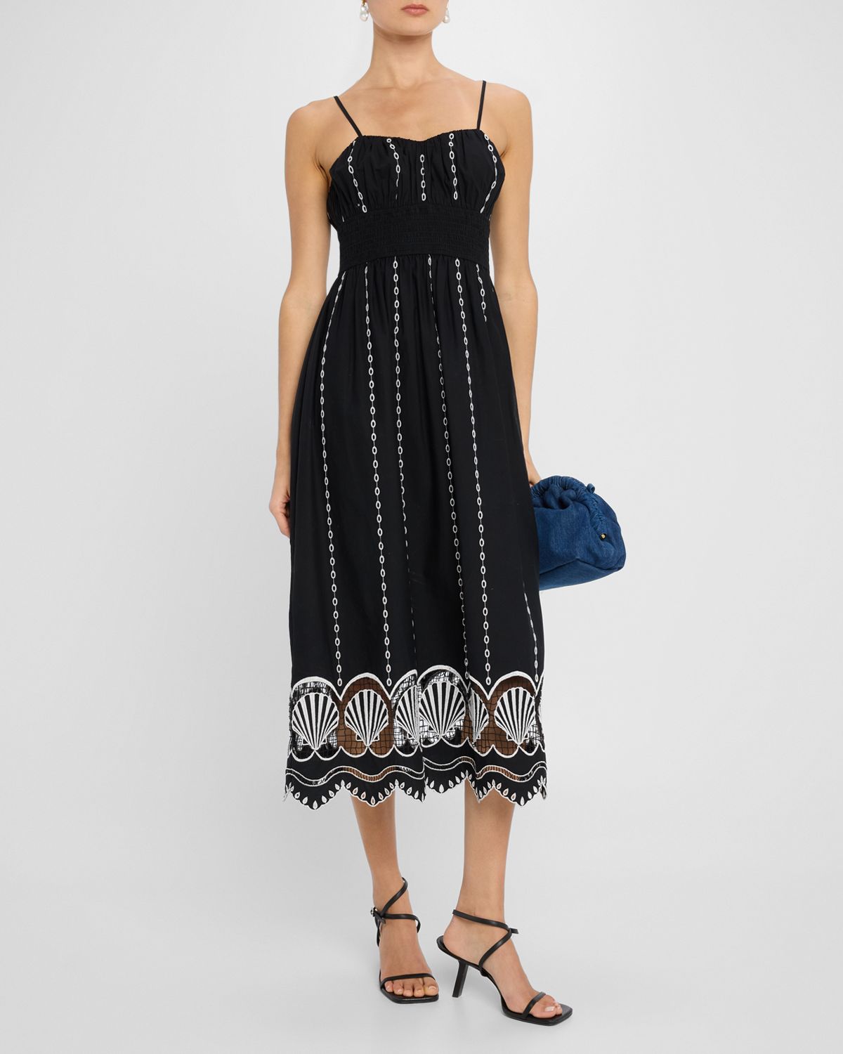 Rails Granada Seashell Embroidered Midi Dress
