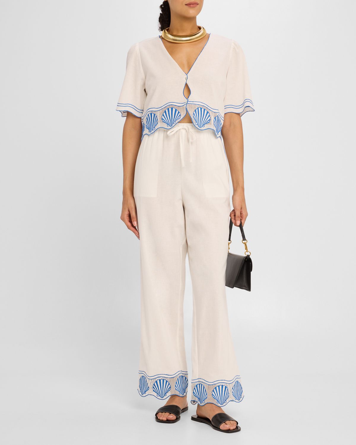 Rails Venice Embroidered Crop Top