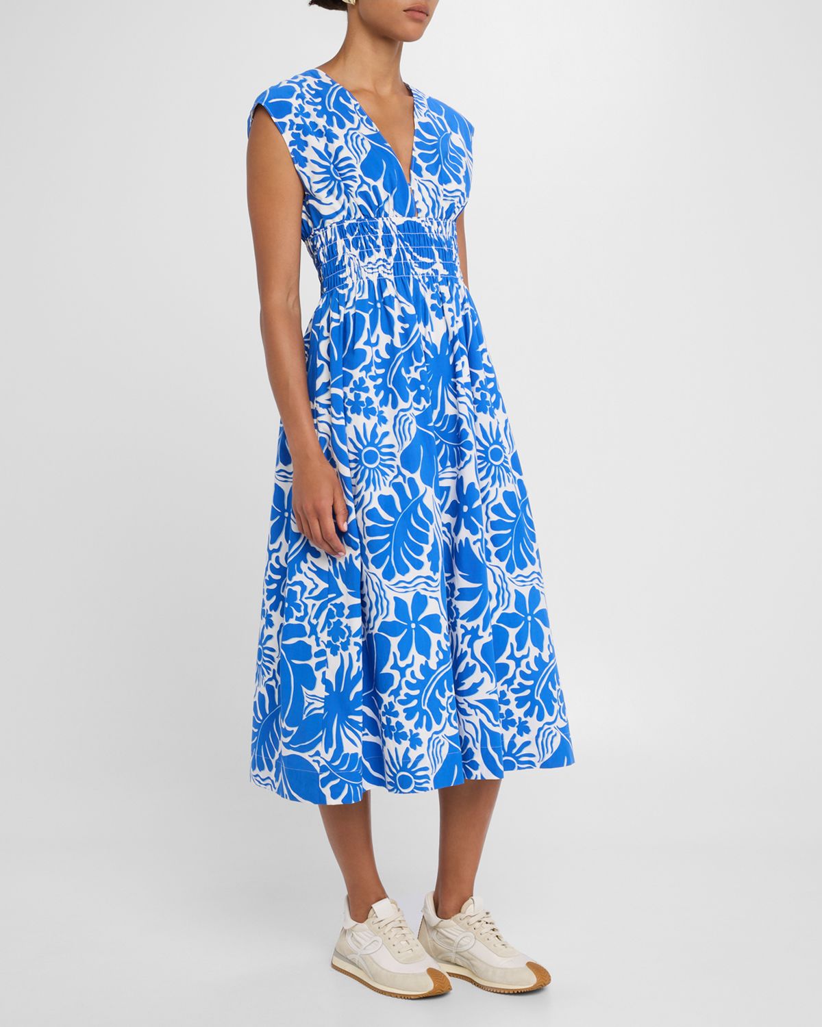 Rails Roxanne Cap-Sleeve Midi Dress