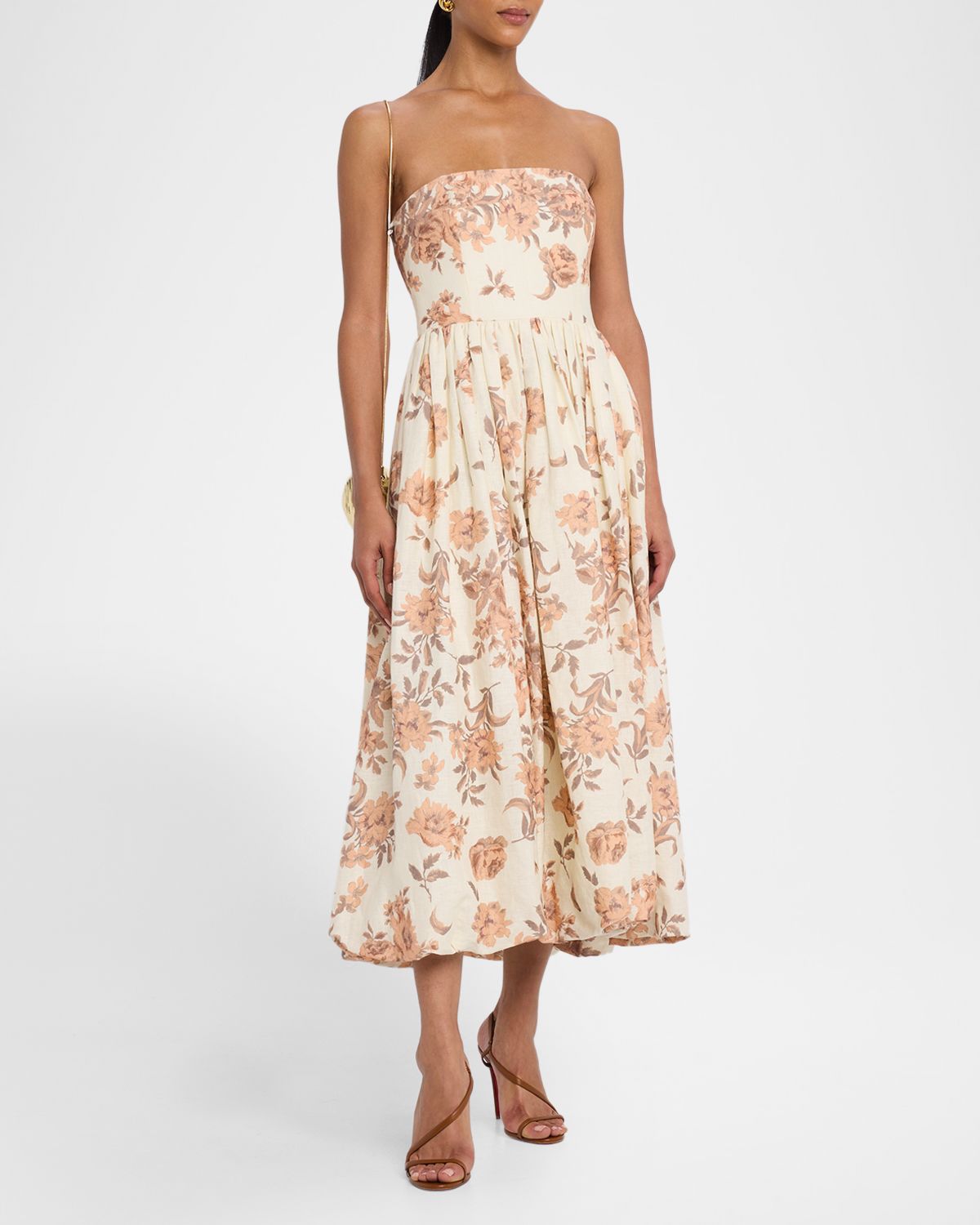 Cara Cara Anisha Strapless Linen Bubble Dress