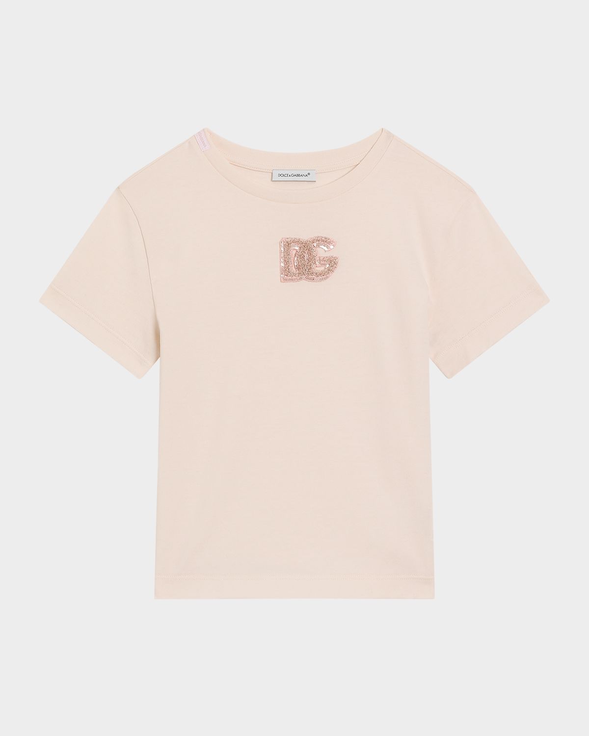 Dolce & Gabbana Girl 's DG Logo Patch Short-Sleeve T-Shirt, Size 8-14