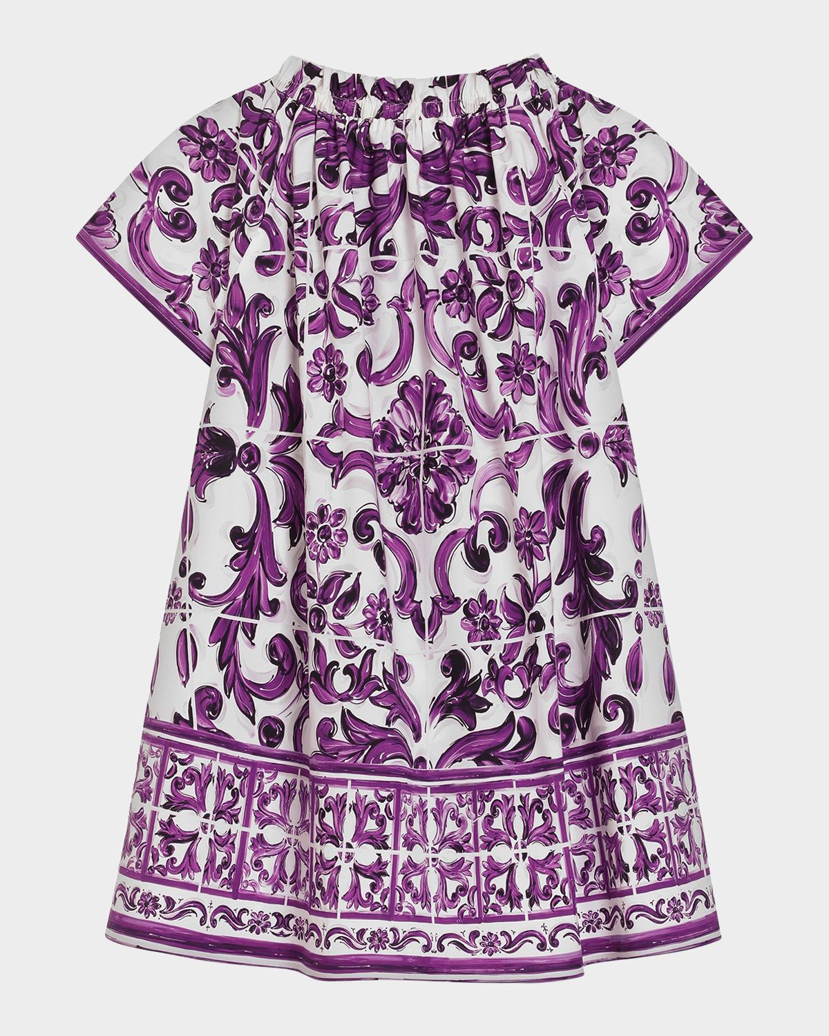 Dolce & Gabbana Girl 's Maiolica Printed Dress, Size -6