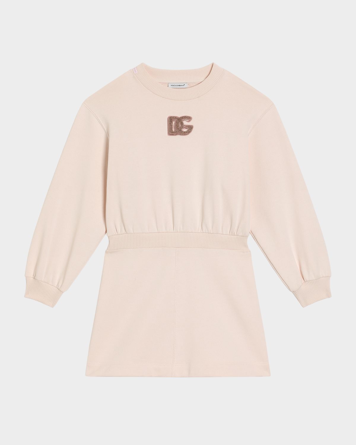 Dolce & Gabbana Girl 's DG Paillette Felpa Patch Sweatshirt Dress, Size -14