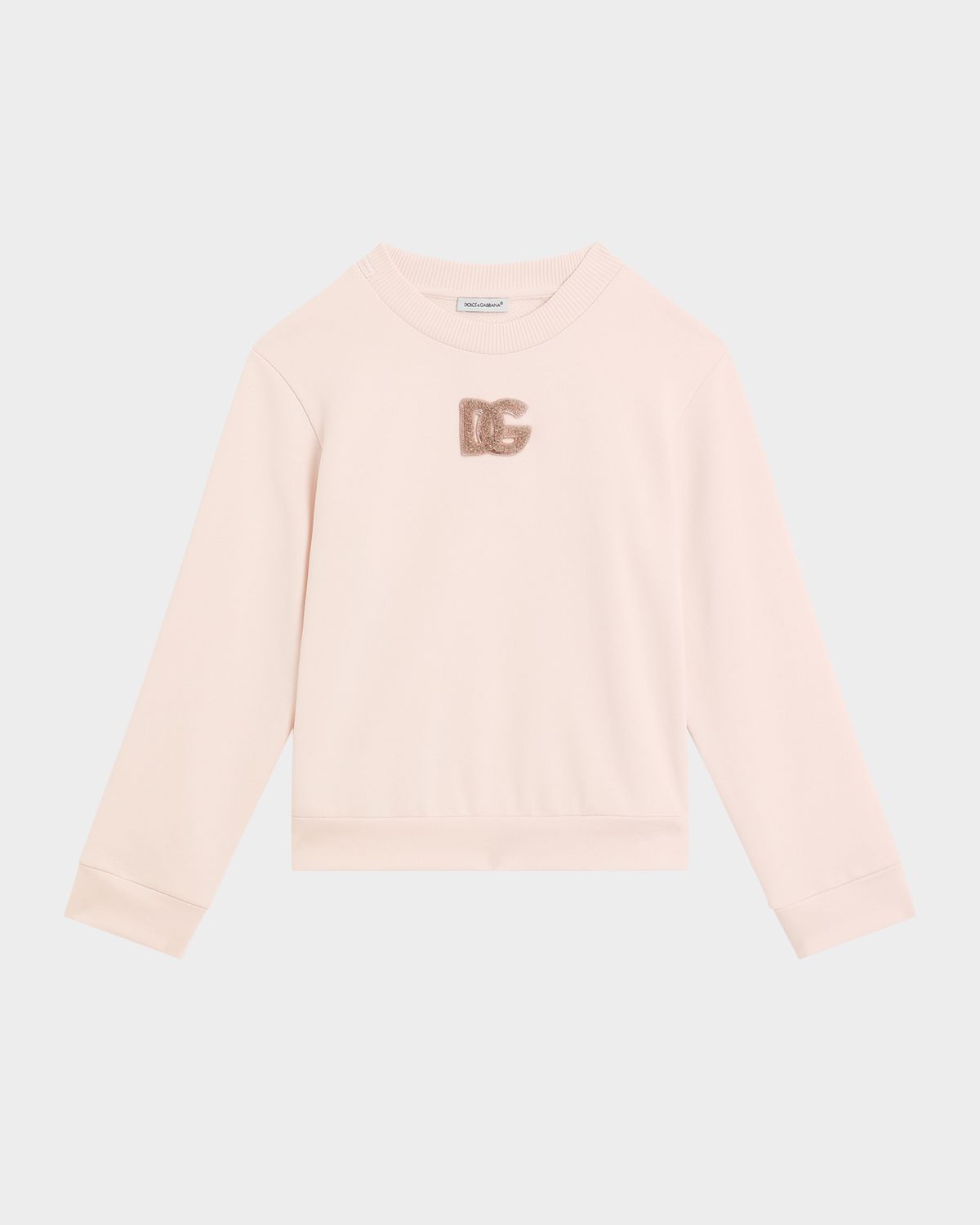 Dolce & Gabbana Girl 's Logo Sequined Felpa Patch Sweatshirt, Size 8-14
