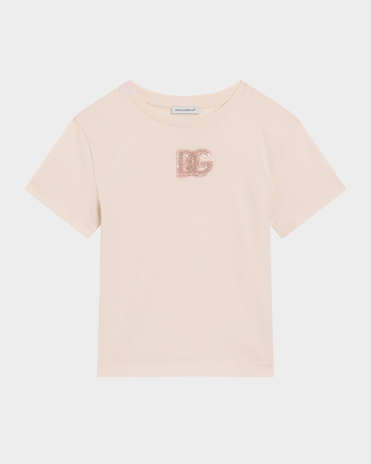 Dolce & Gabbana Girl 's DG Logo Patch Short-Sleeve T-Shirt, Size -6
