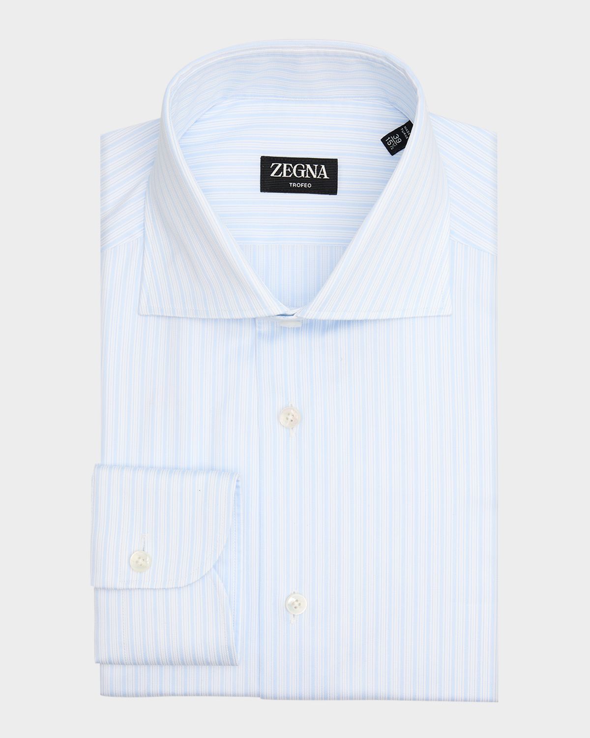 ZEGNA Men 's Trofeo Cotton Multi-Stripe Dress Shirt