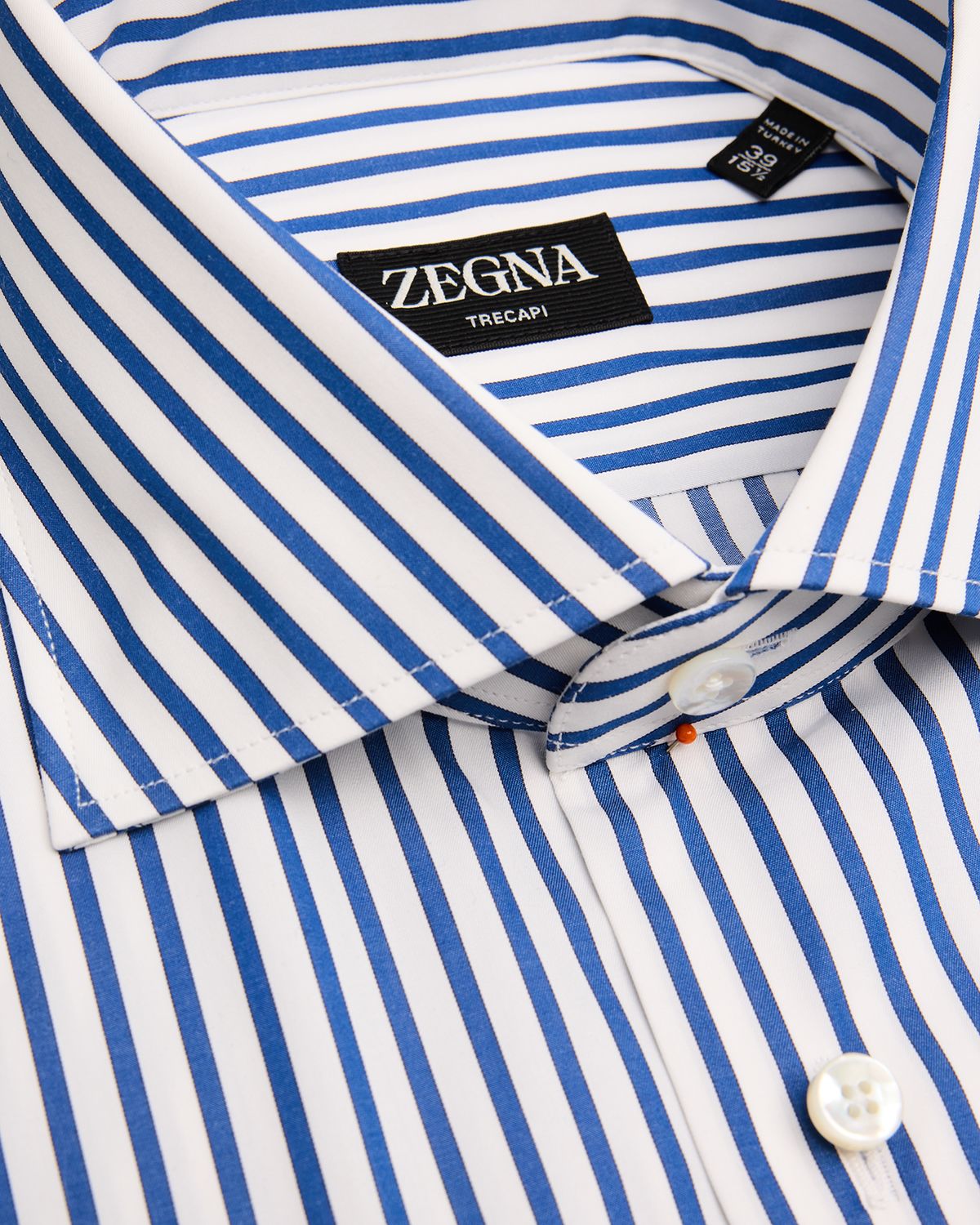 ZEGNA Men 's Trecapi Cotton Bengal Stripe Dress Shirt