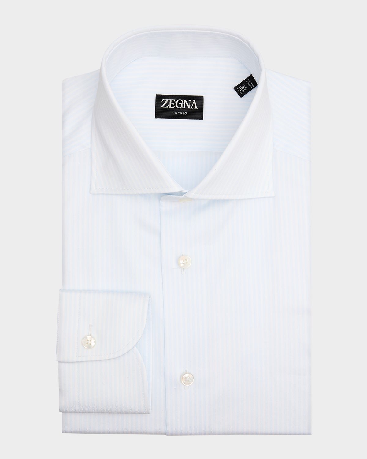 ZEGNA Men 's Tonal Stripe Trofeo Cotton Dress Shirt