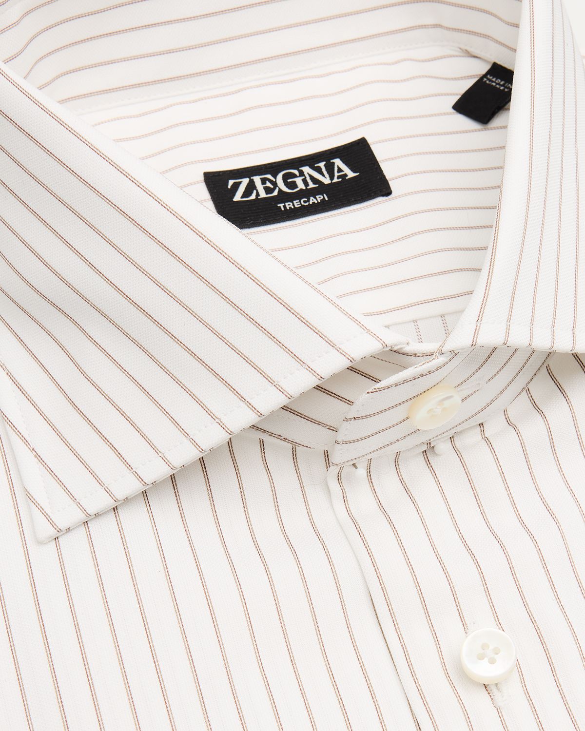 ZEGNA Men 's Trecapi Cotton Narrow Double-Stripe Dress Shirt