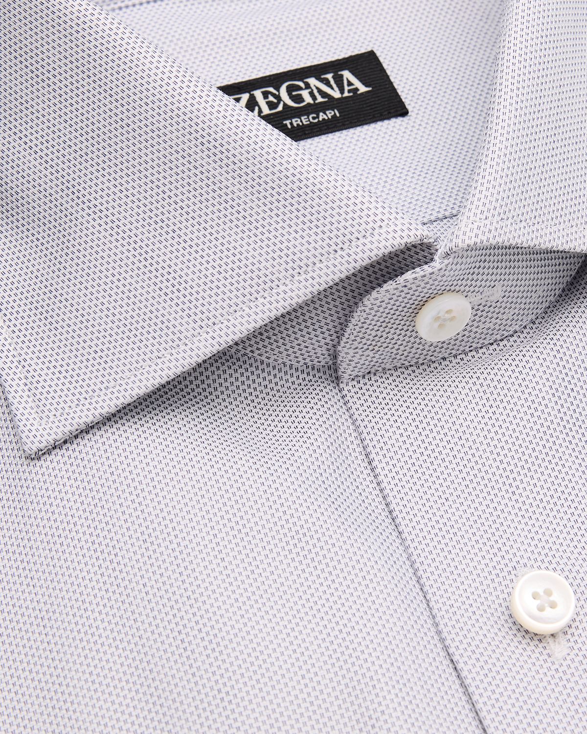 ZEGNA Men 's Micro-Dot Cotton Dress Shirt