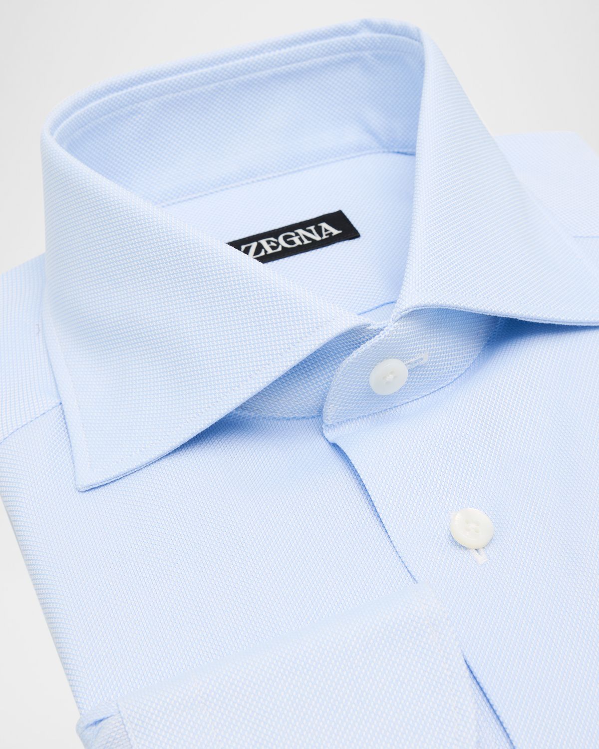 ZEGNA Men 's Oxford Weave Cotton Dress Shirt