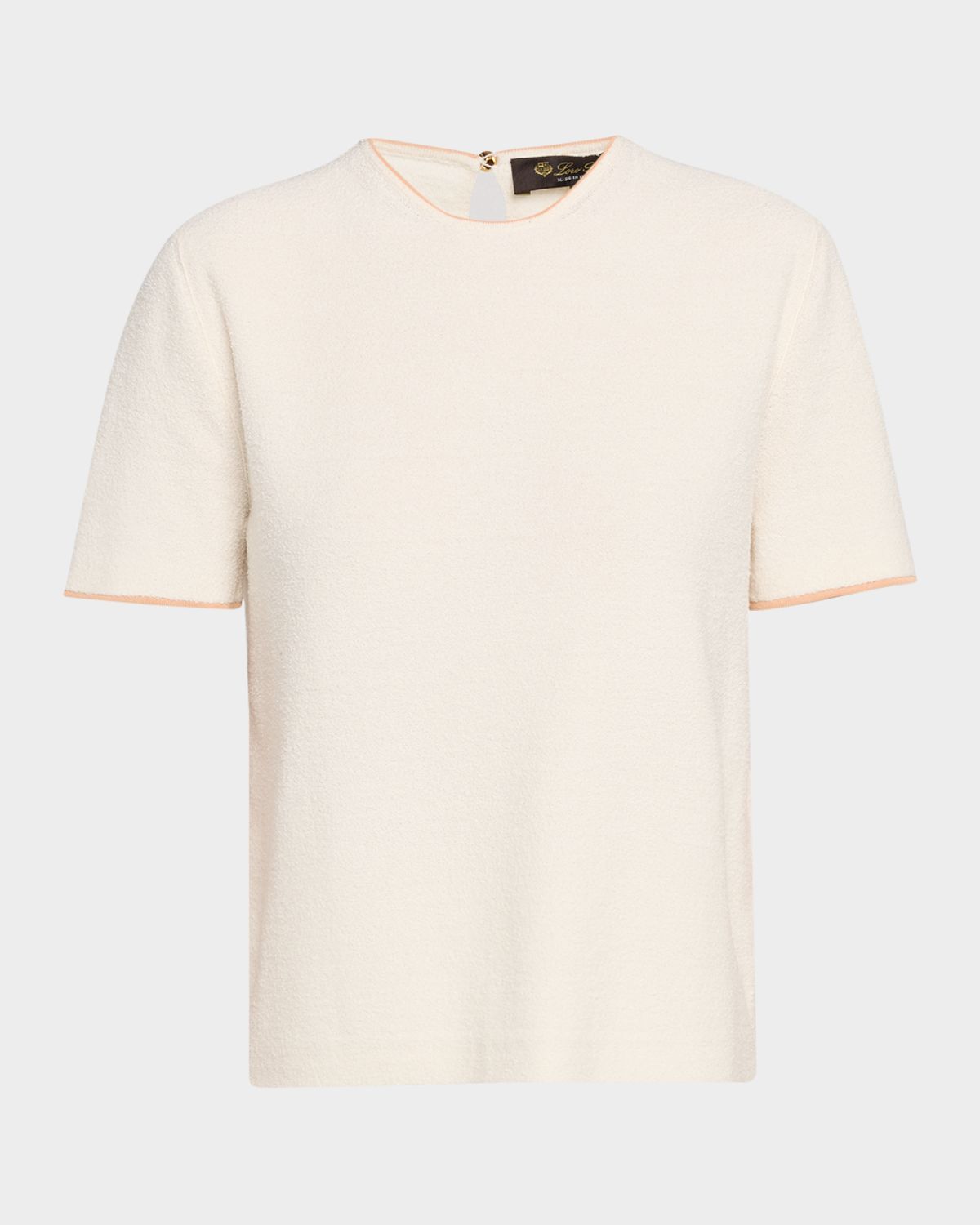 Loro Piana Cannareggio Short-Sleeve Silk-Cotton Sweater