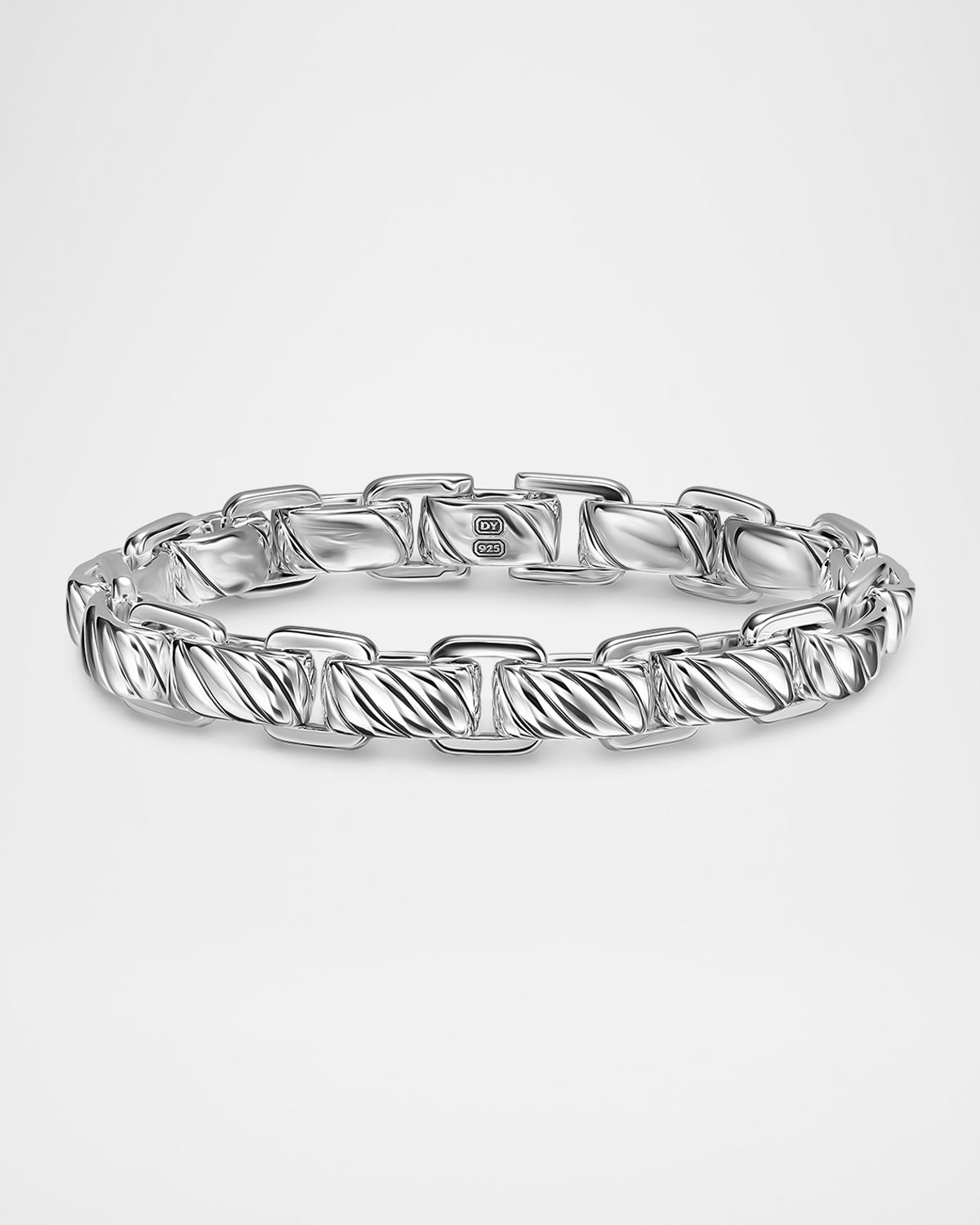 David Yurman Men 's Sculpted Cable Link Bracelet in Silver, 12mm