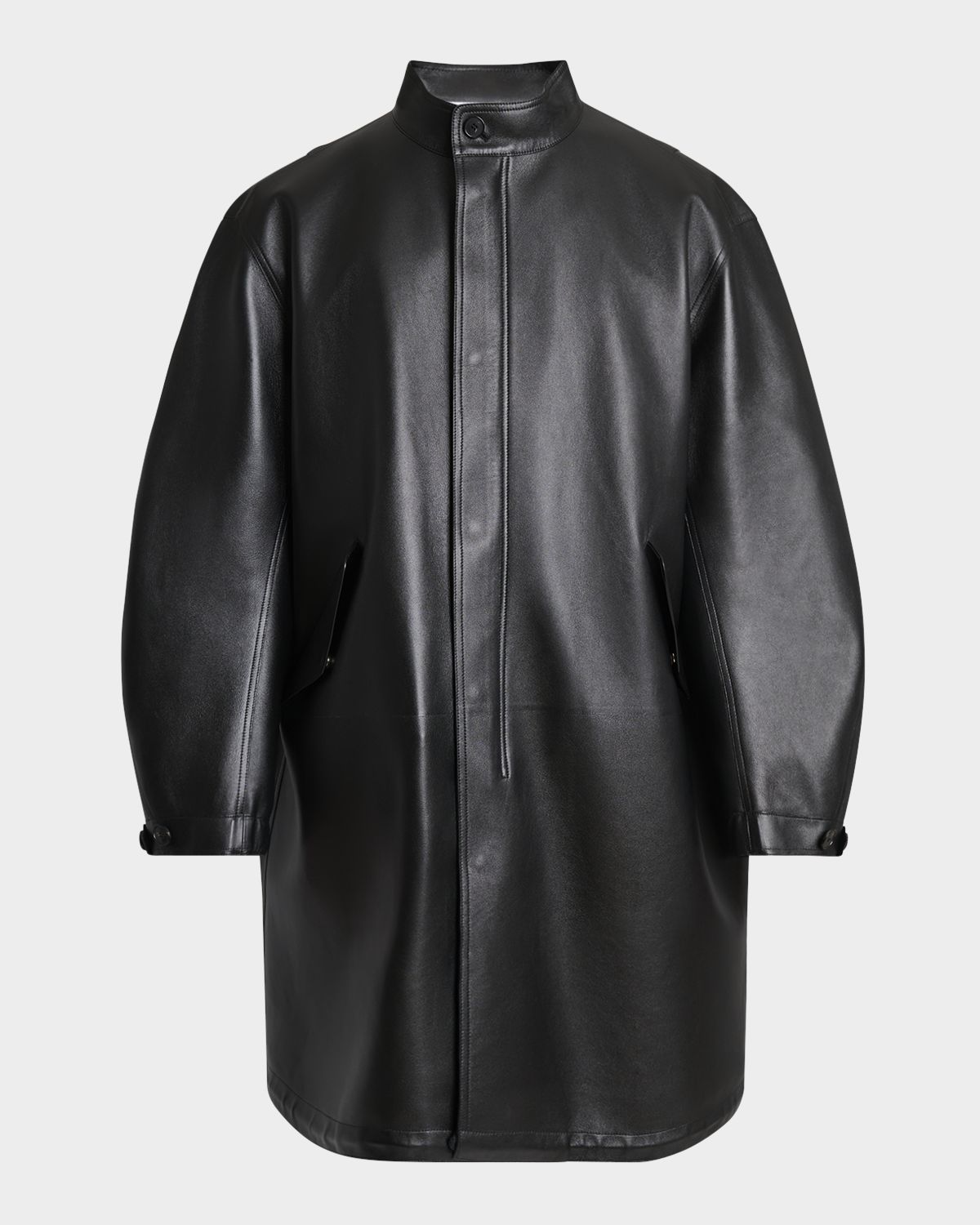 Givenchy Men 's Leather Fishtail Parka