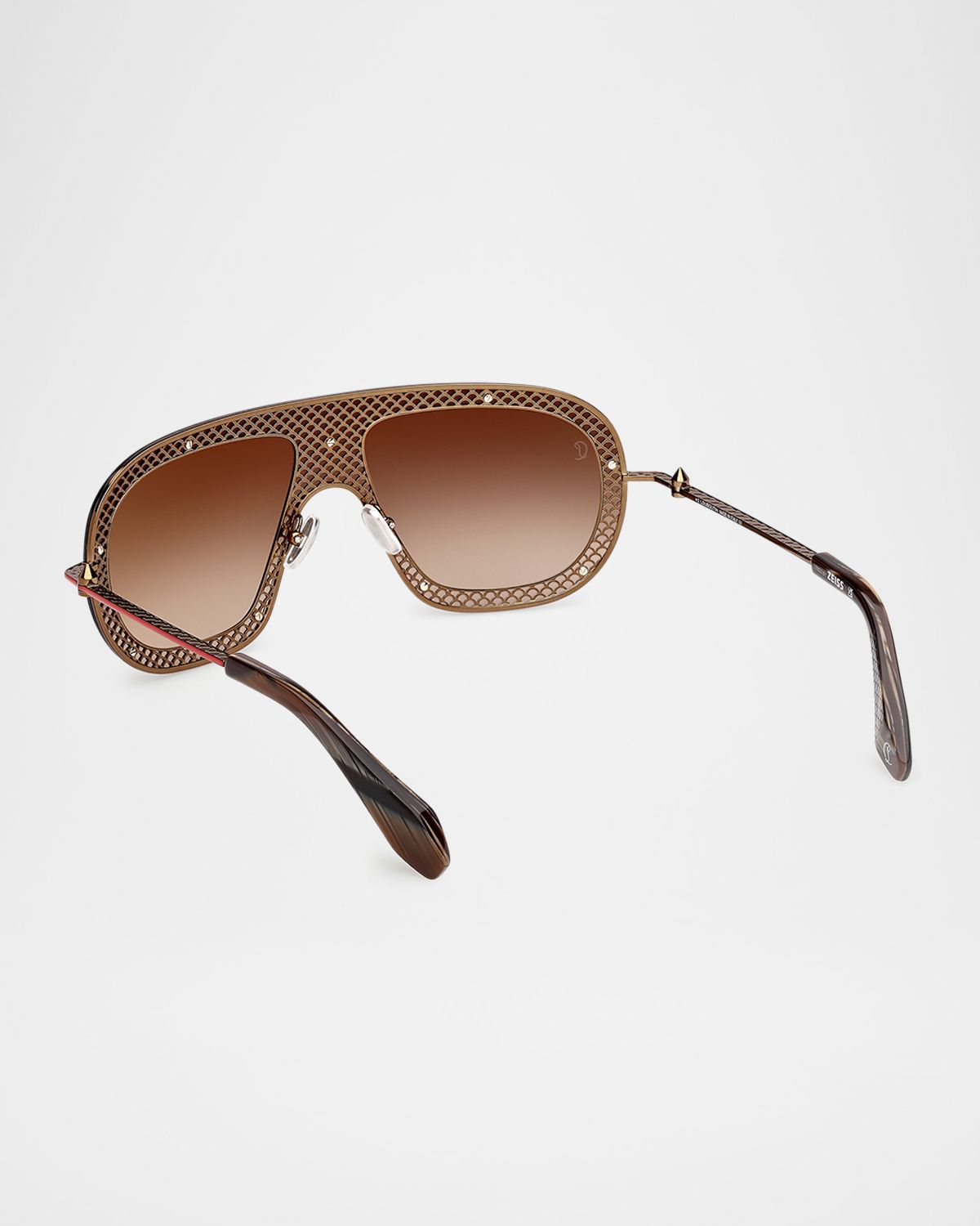Christian Louboutin Studded Metal Shield Sunglasses