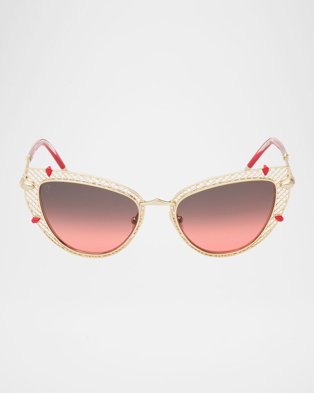 Christian Louboutin Miss Z Metal Cat-Eye Sunglasses