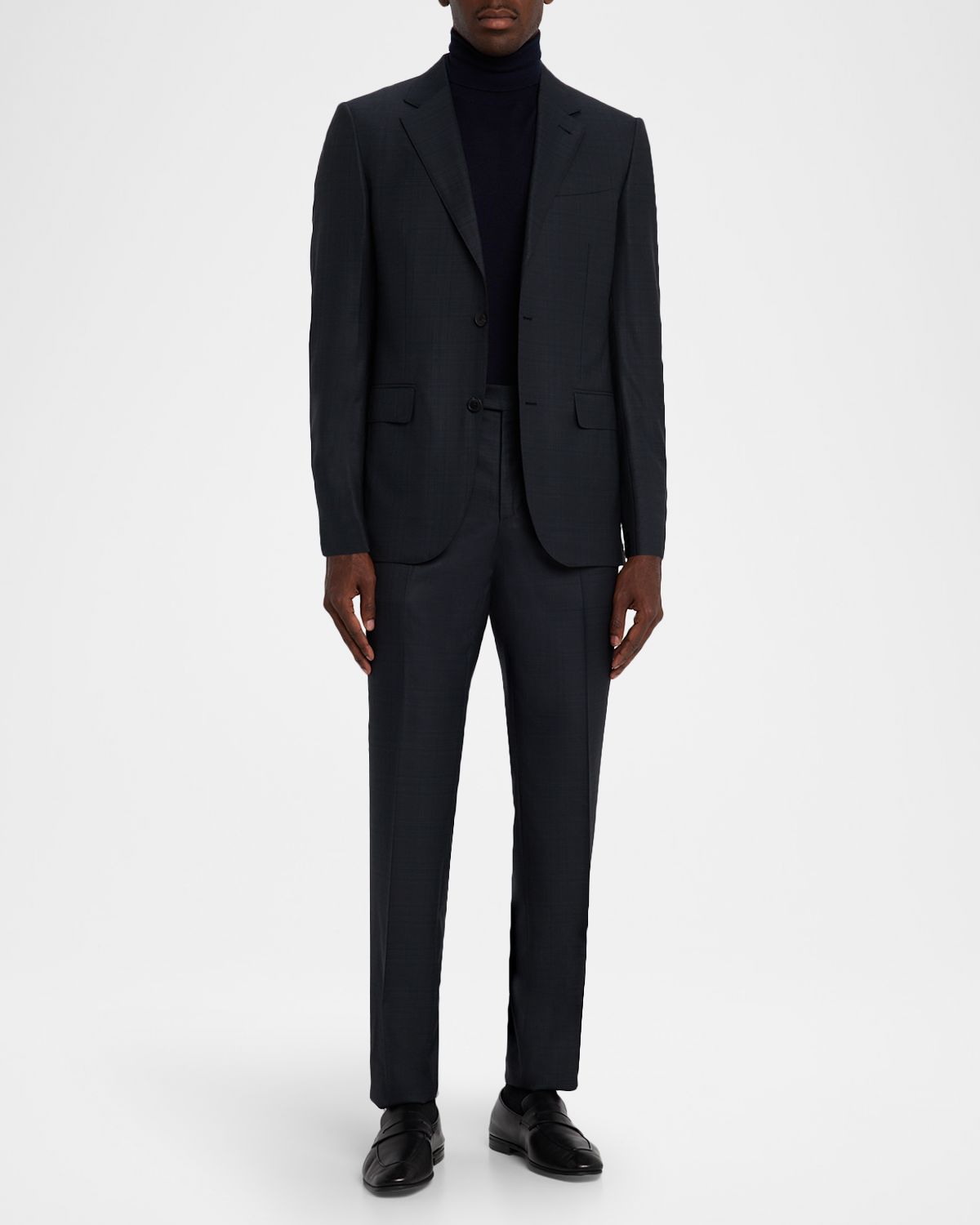 ZEGNA Men's Wool Woven Plaid Two-Piece Suit