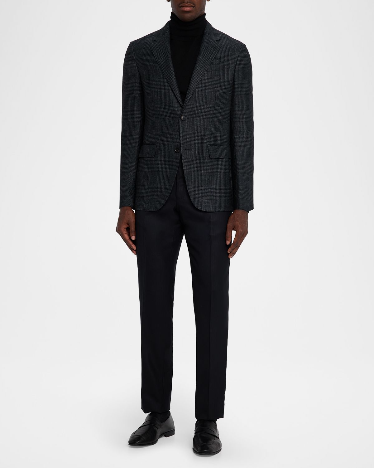 ZEGNA Men 's Prince of Wales Notch-Lapel Sport Coat