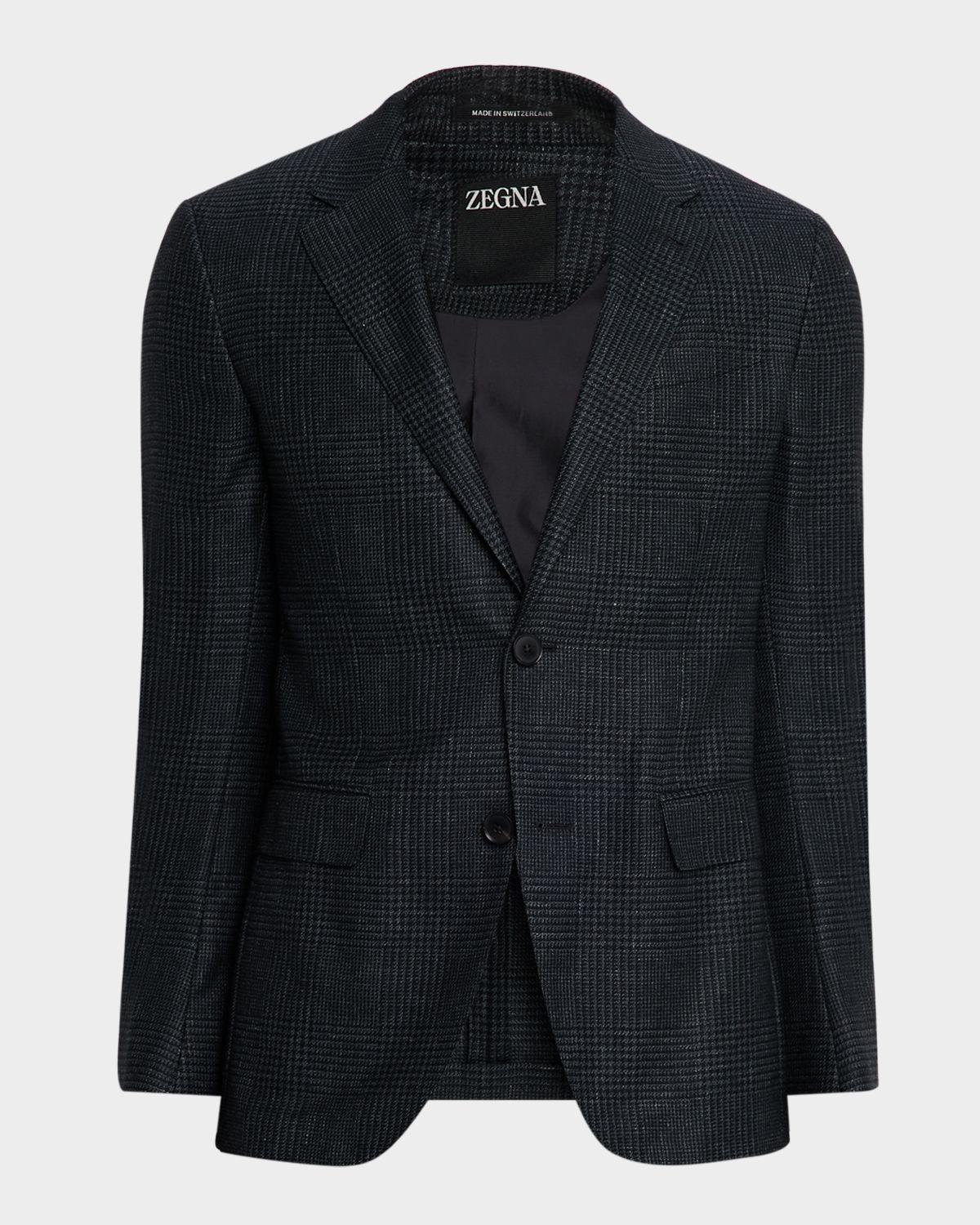 ZEGNA Men 's Prince of Wales Notch-Lapel Sport Coat