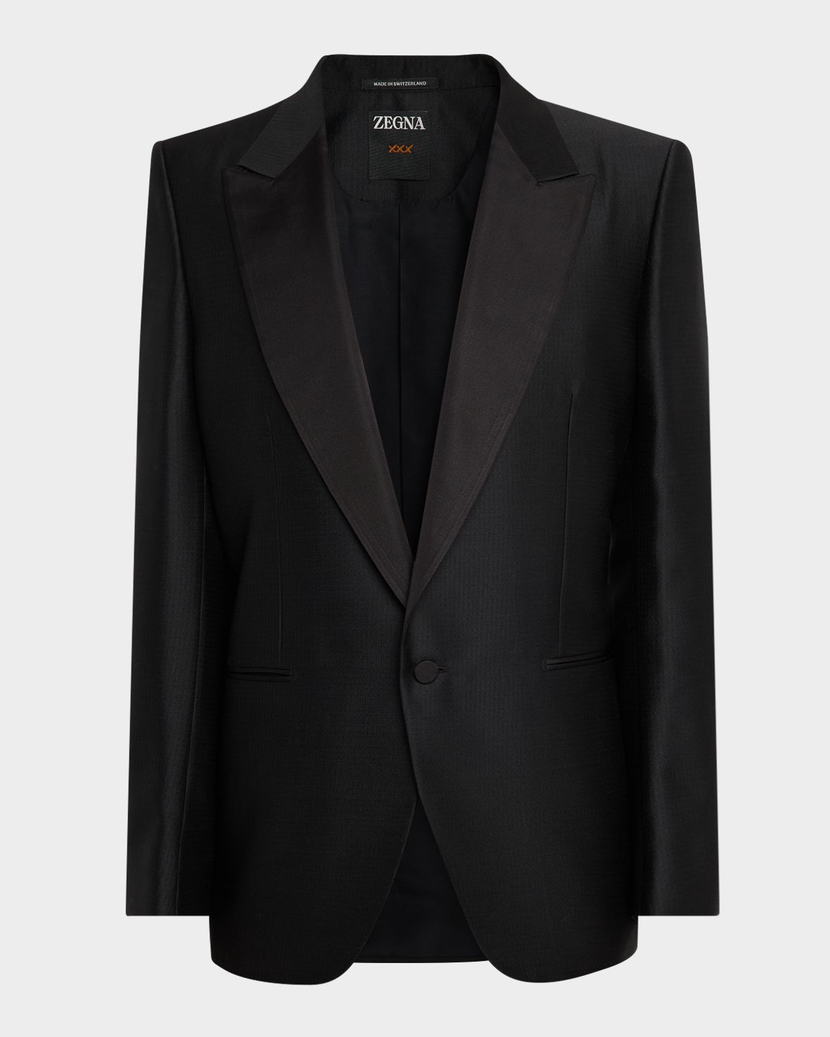 ZEGNA Men 's Micro-Jacquard Peak Lapel Dinner Jacket