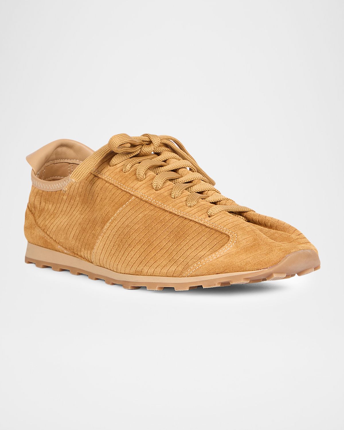 Jacquemus Men 's Les Tennis Corduroy-Embossed Suede Sneakers