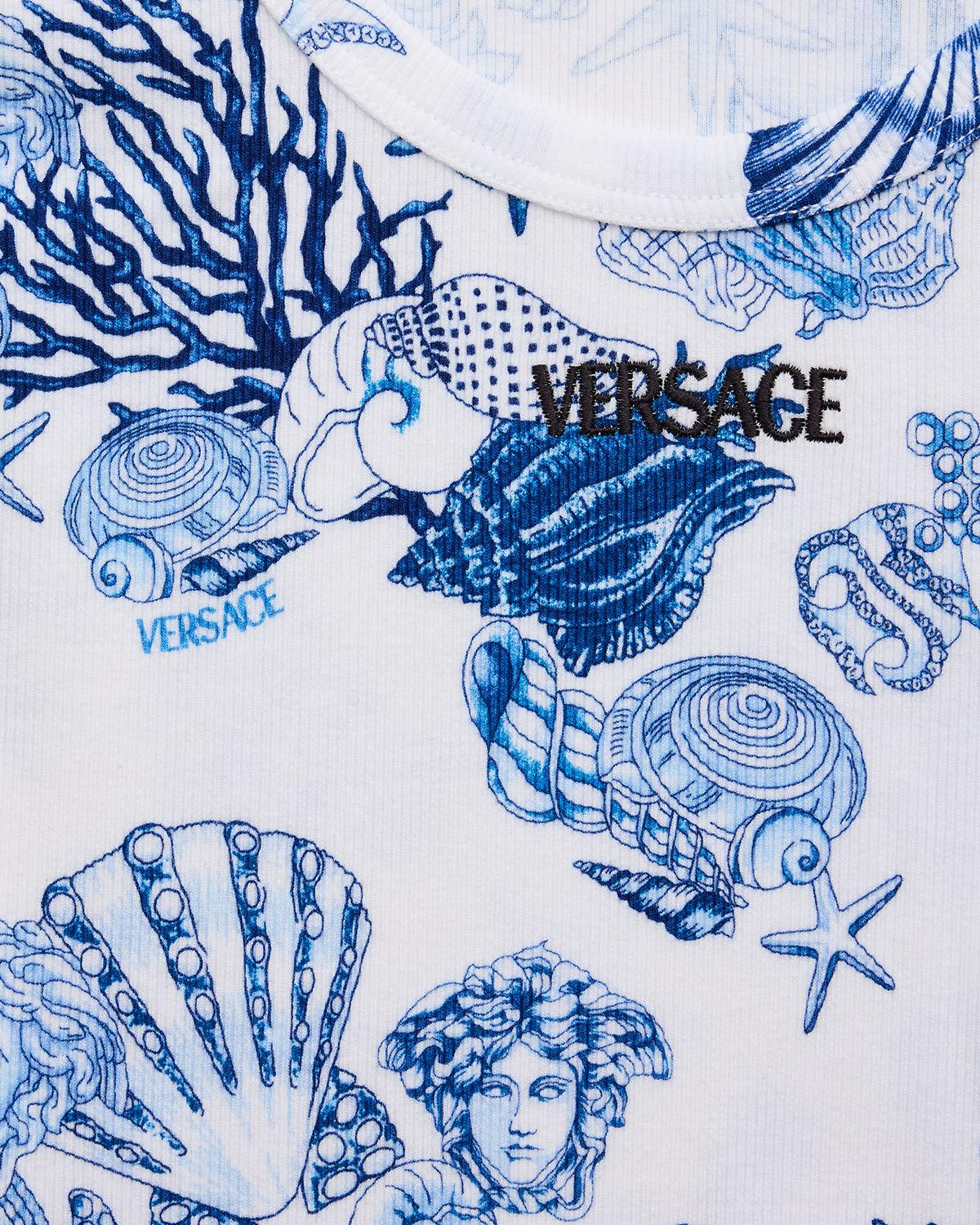 Versace Men 's La Vacanza Cotton Rib Tank Top