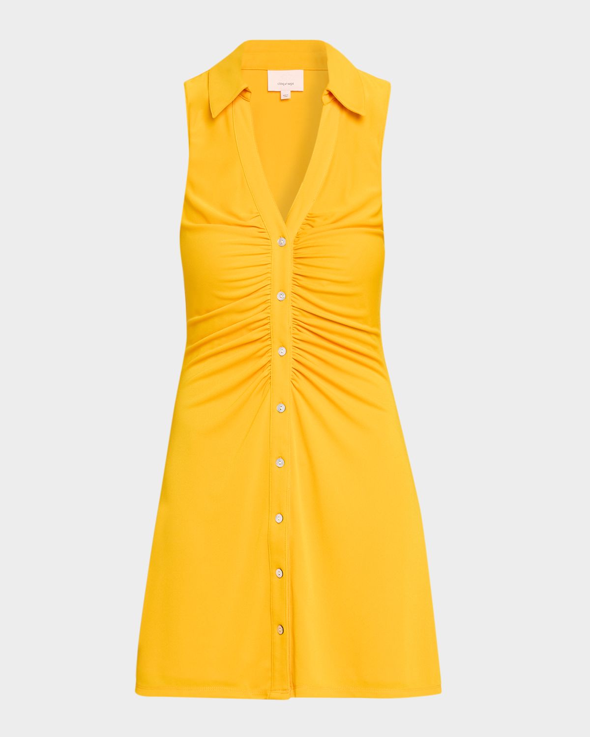 Cinq a Sept Melinda Gathered Button-Front Mini Dress