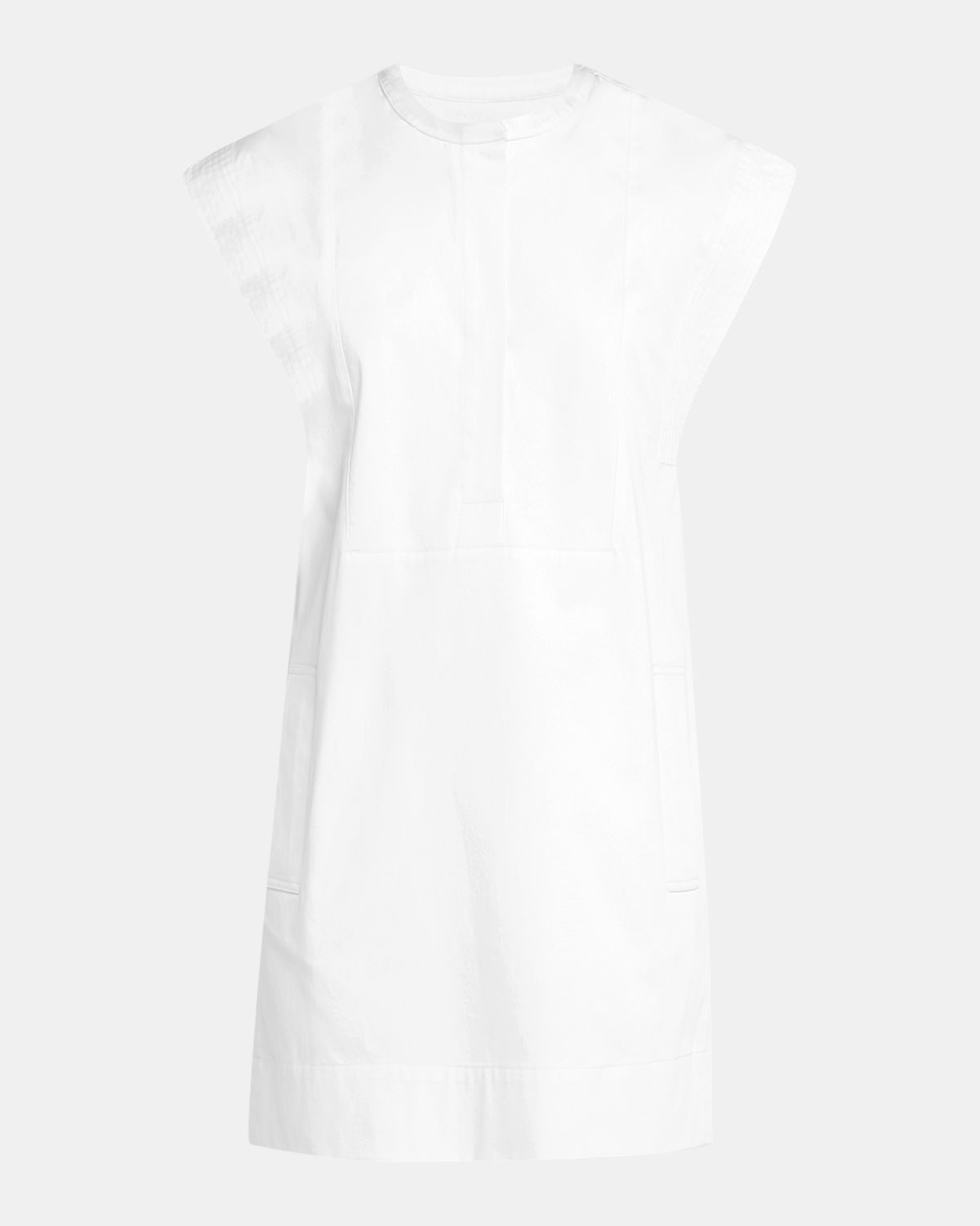 ARGENT Structured Cap-Sleeve Cotton Sateen Mini Dress