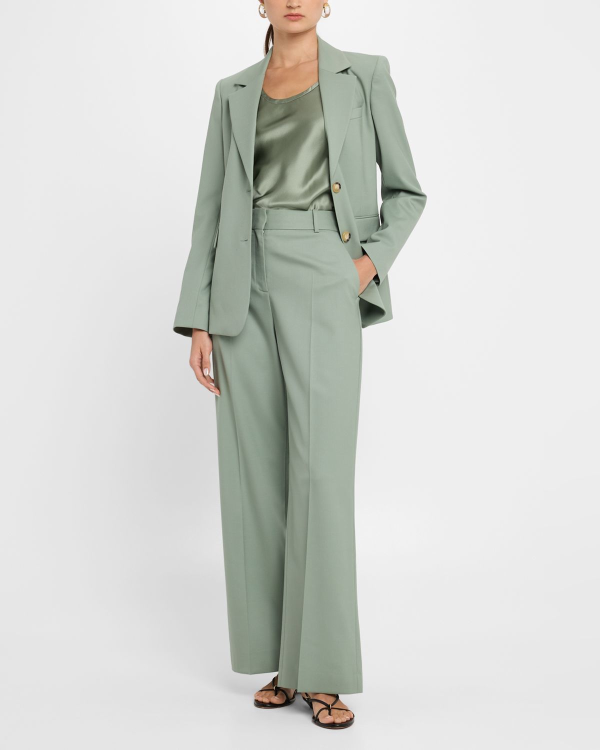 ARGENT Soho Wide-Leg Seasonless Wool Trousers