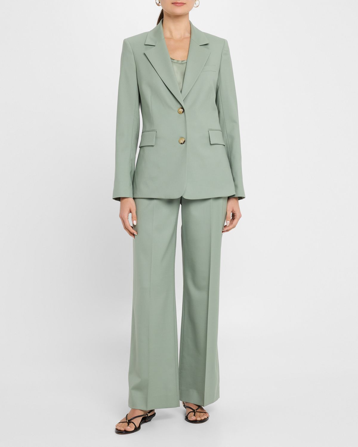 ARGENT Two-Button Seasonless Wool Blazer