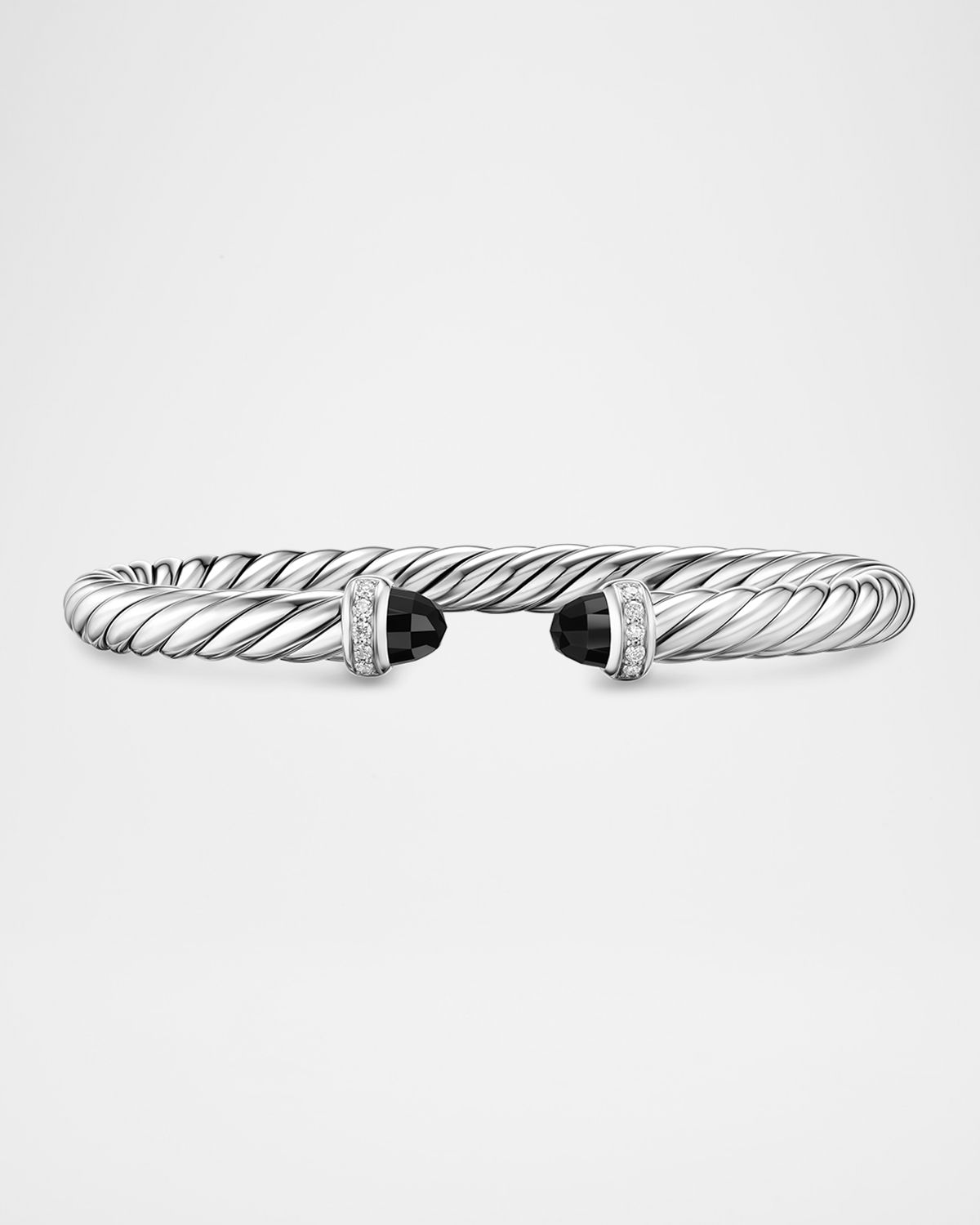 David Yurman Cable Flex Bracelet with Diamonds in Silver, 6mm
