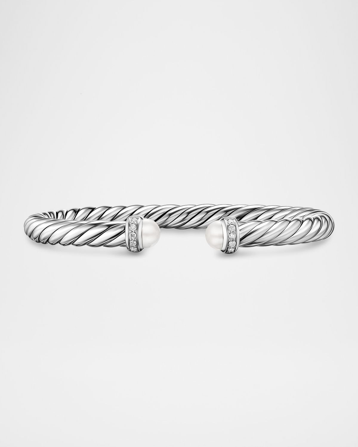 David Yurman Cable Flex Bracelet with Diamonds in Silver, 6mm