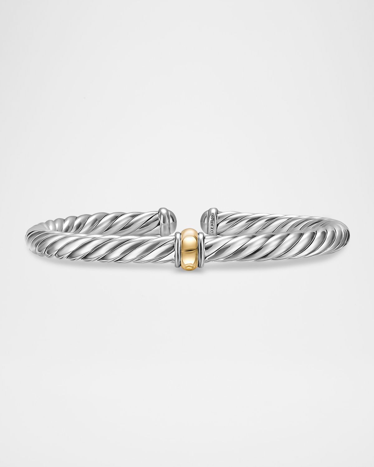 David Yurman Cable Flex Bracelet in Silver and 14K Gold, 6mm
