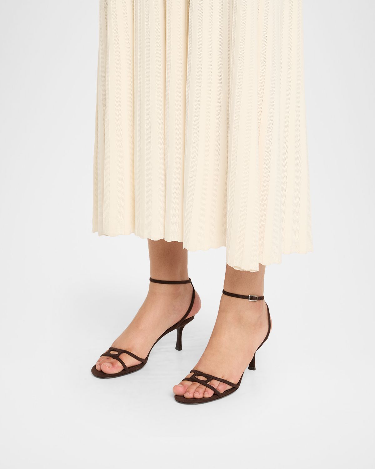 Jimmy Choo 1998 Leo Suede Ankle-Strap Sandals