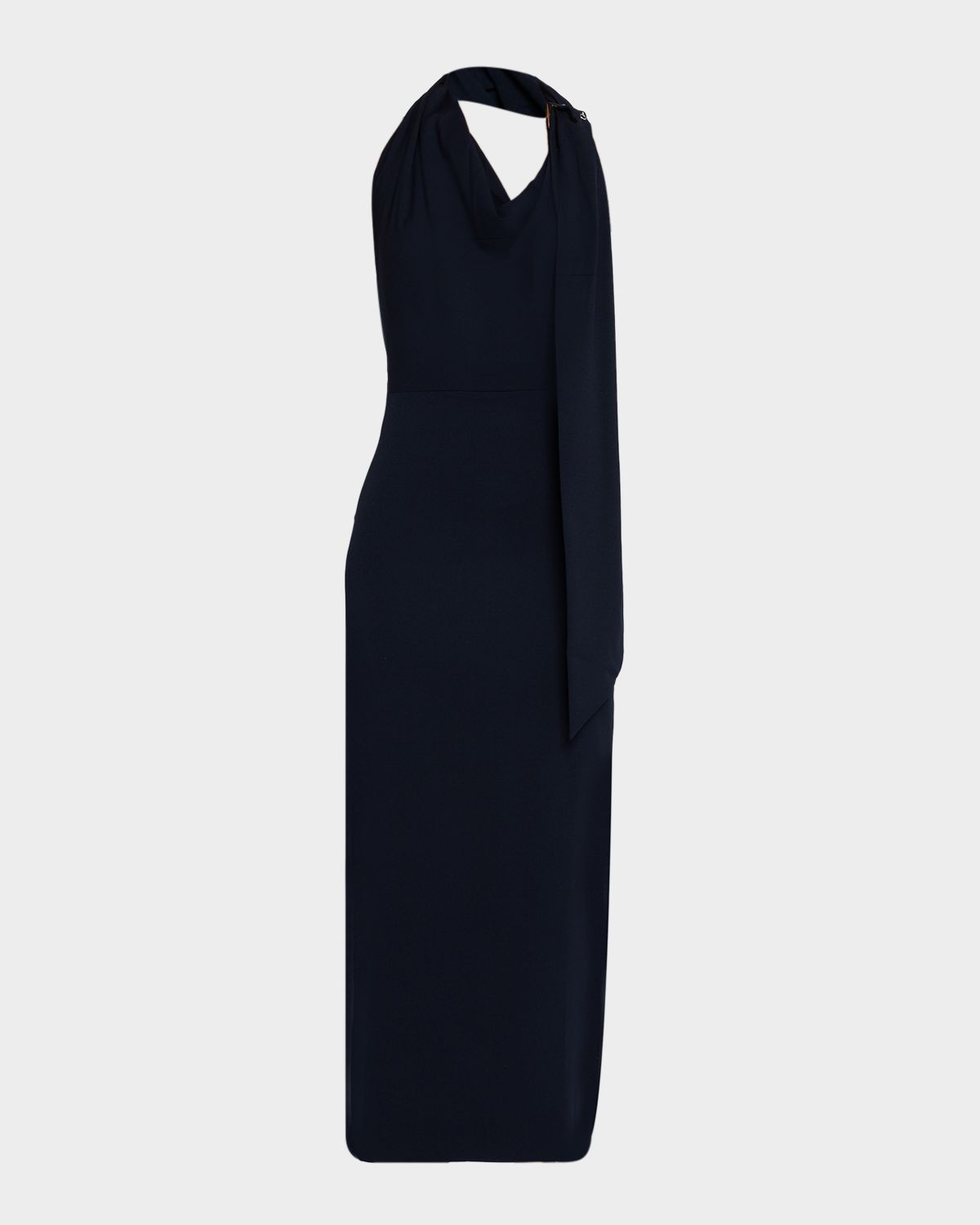 Wynn Hamlyn Catherine Buckle Halter Maxi Dress