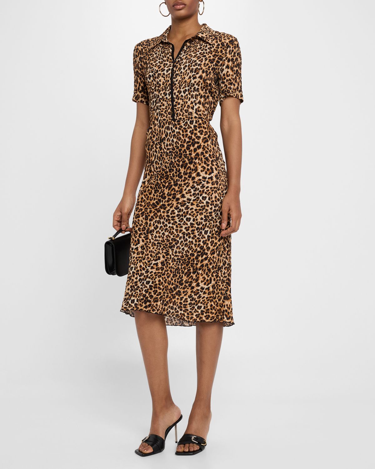 Nanushka Zarina Ocelot-Print Slip Skirt