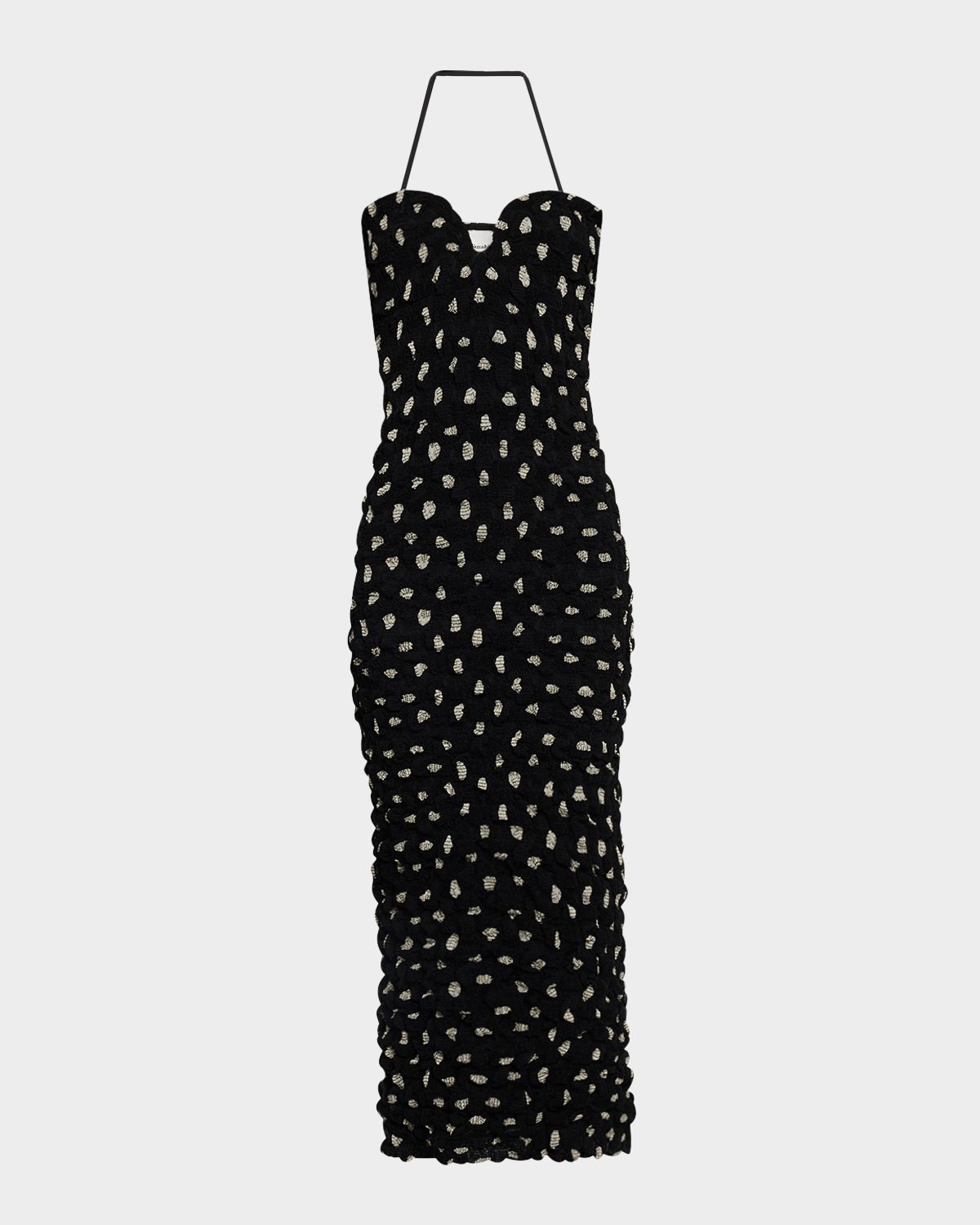 Nanushka Haylen Seersucker Chiffon Halter Midi Dress | Thumbnail 6 Nanushka Haylen Seersucker Chiffon Halter Midi Dress | Thumbnail 6
