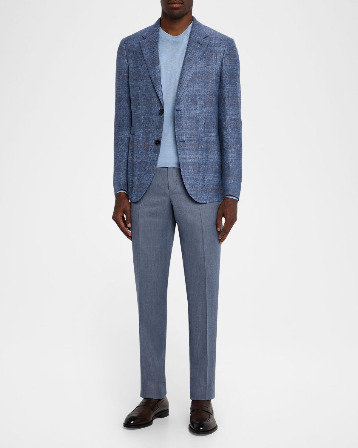 ZEGNA Men 's Melange Fine Knit Crewneck Sweater