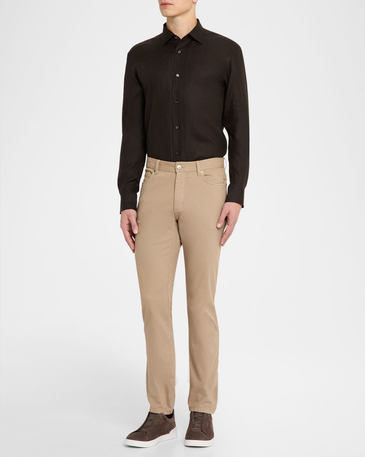 ZEGNA Men 's Oasi Lino Classic Fit Button-Down Shirt