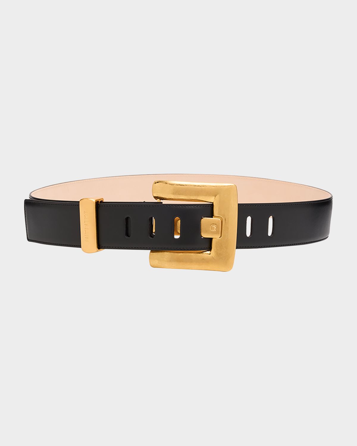 Balmain Anthem Calfskin Leather Belt